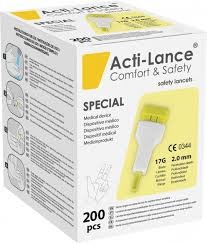 Ланцет безпечний стер.Acti-Lance Special лезо 17G глибина проник